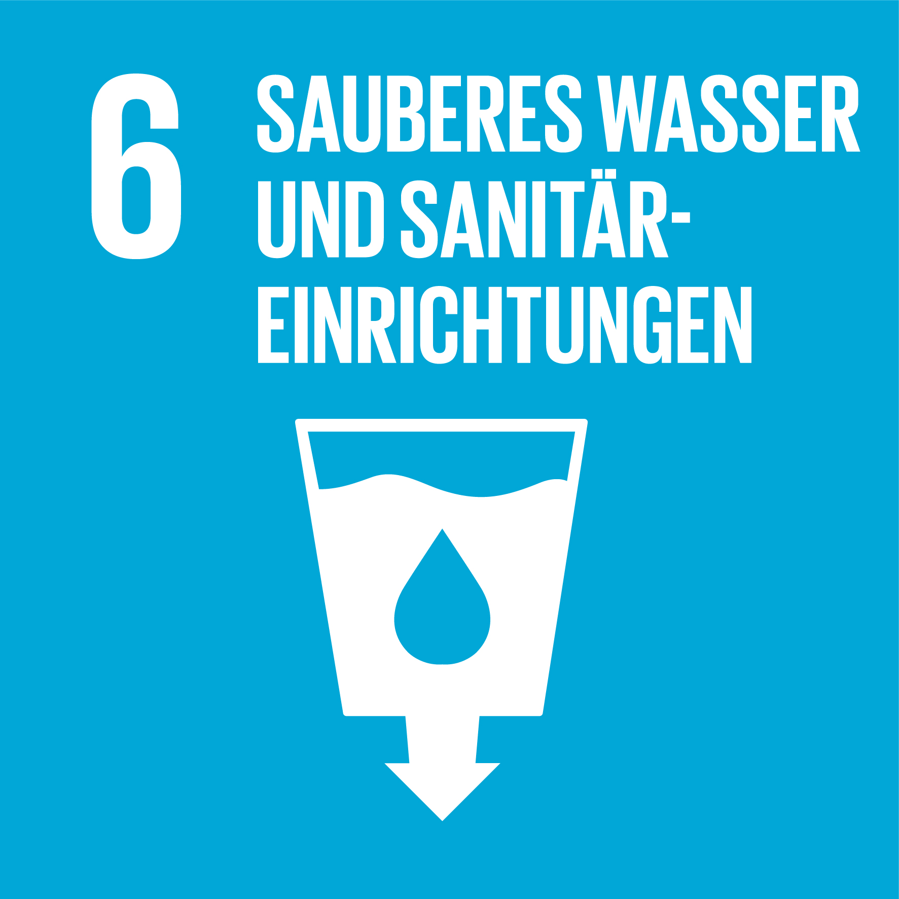 symbol für 6 Sauberes Wasser und Sanitäre Einrichtungen